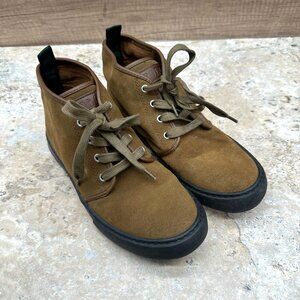 Polo Ralph Lauren Boys Chet Snuff Sneakers Suede Leather Shoes Lace Up Brown 5.5